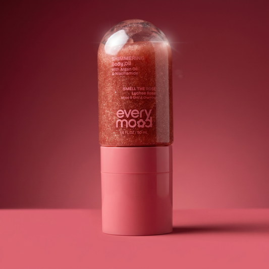 rosewater shimmer body oil