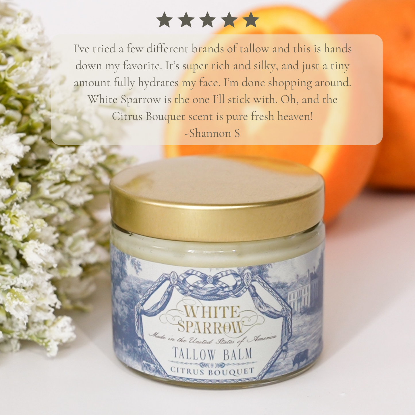 organic orange tallow balm