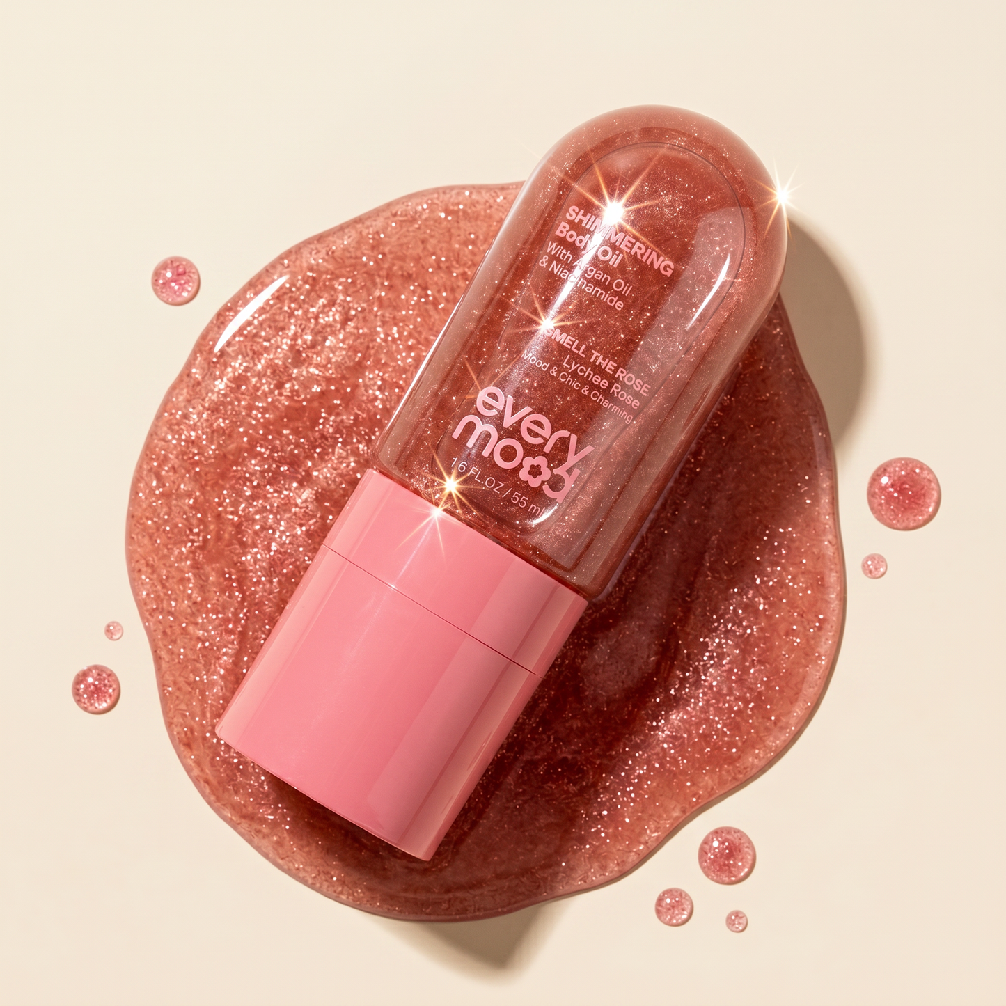 rosewater shimmer body oil