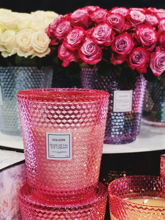 rose petal ice cream XL candle