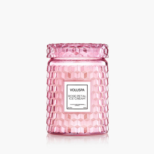 rose petal ice cream large jar candle