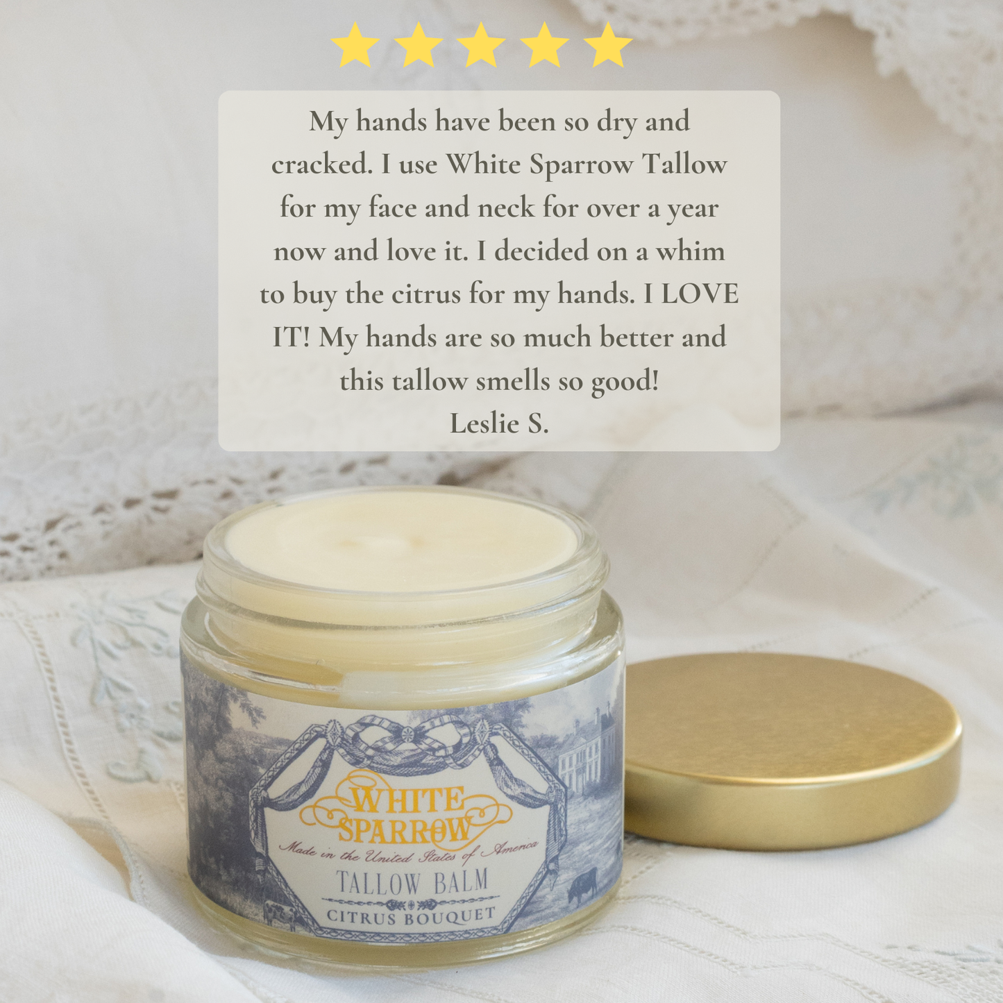 organic orange tallow balm