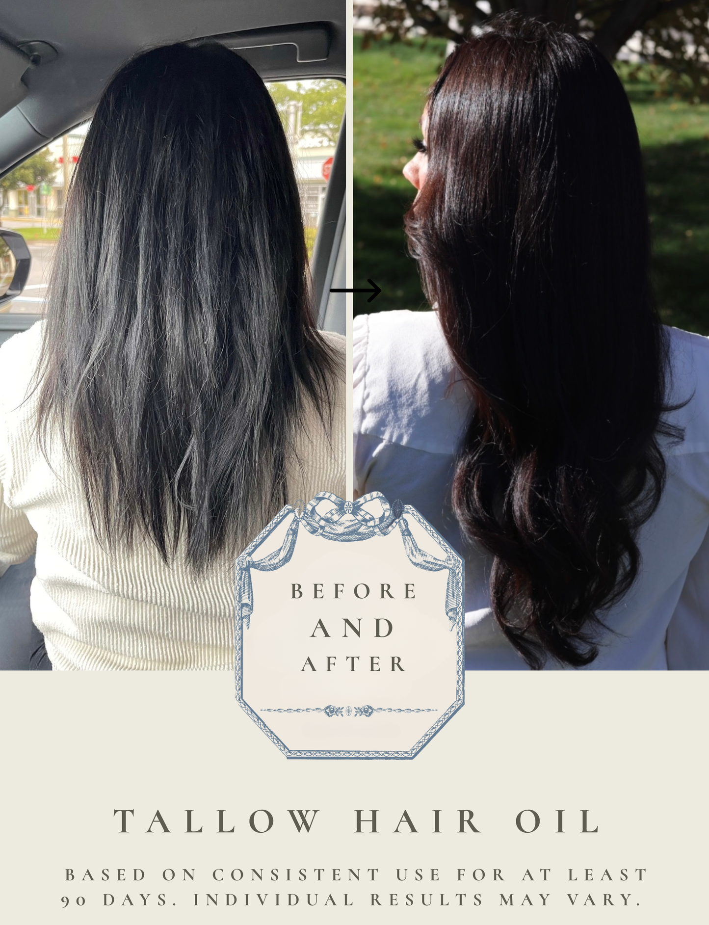 organic tallow hair oil
